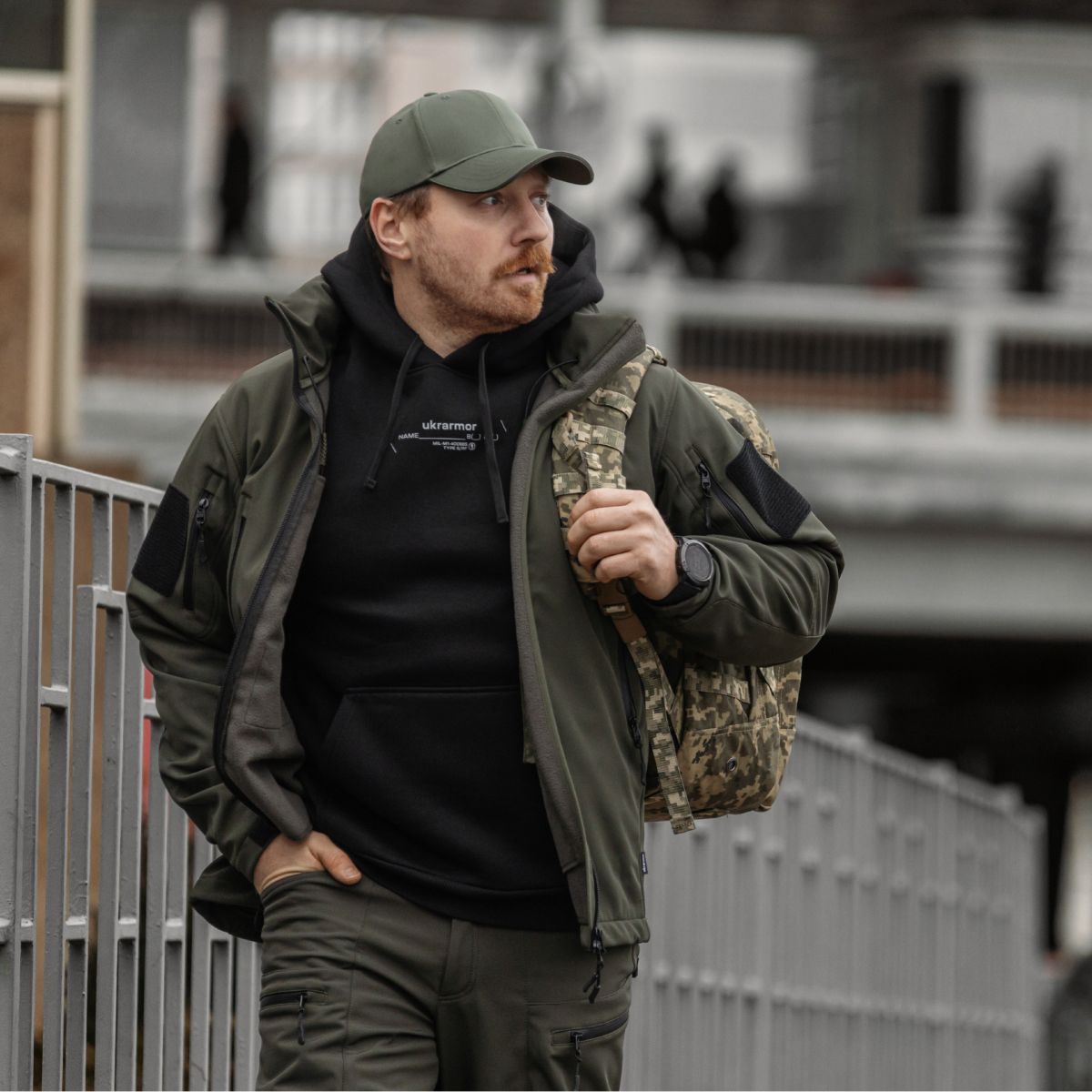 Куртка тактическая Softshell Hawk Jacket. Защита от ветра и влаги. Черный 8