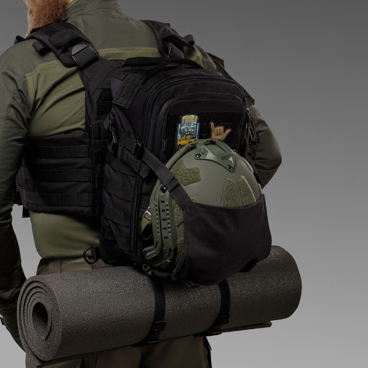 Тактический рюкзак DM20 на 20 л. Cordura 1000D. Крепление Molle. Черный 6