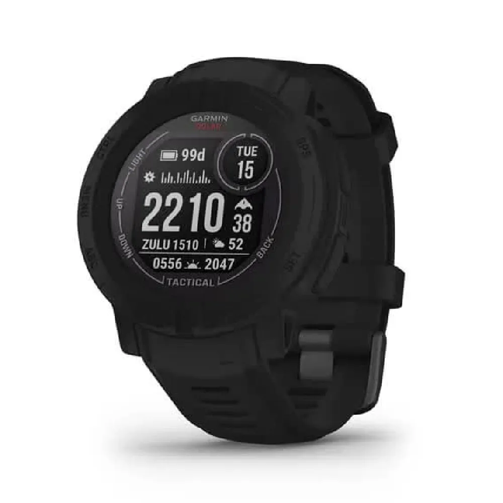Годинник-навігатор тактичний Garmin Instinct 2 Solar Tactical Edition (США). Чорний