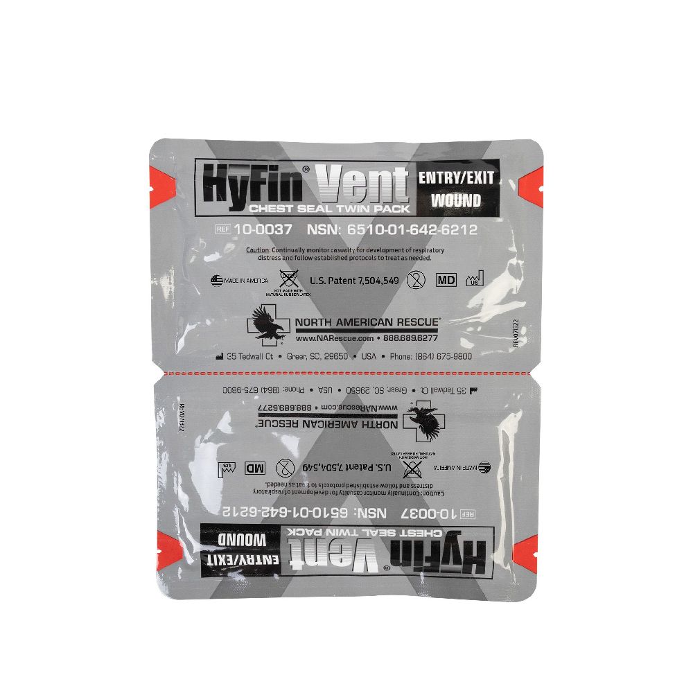 Оклюзійна наліпка NAR HyFin® Vent Chest Seal Twin Pack (комплект) 2