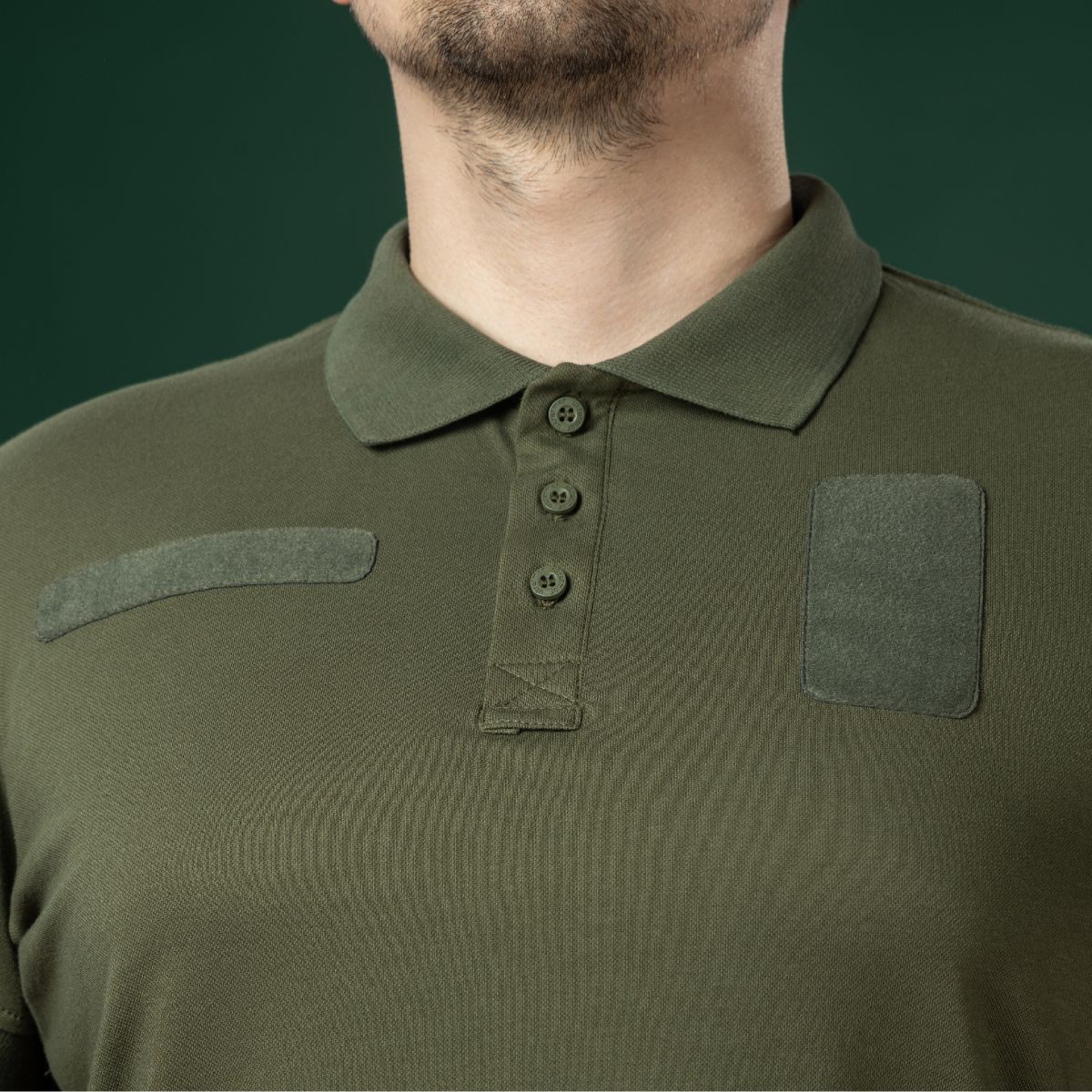 Тактическая футболка-поло Ukrarmor Polo Reflex. Cotton. Цвет Хаки 2