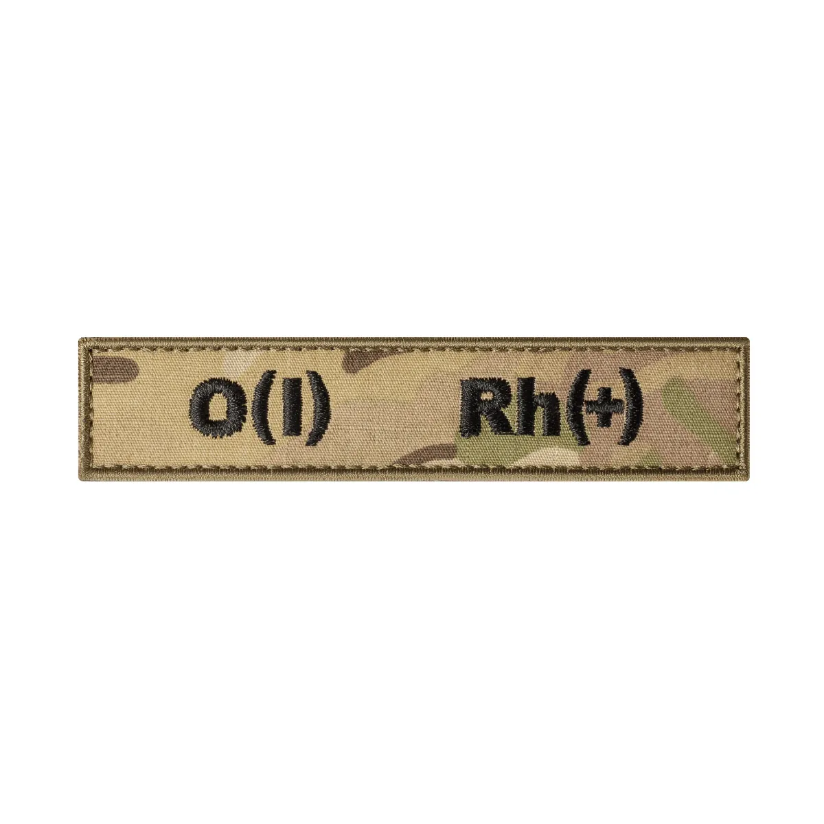 Шеврон (нашивка) група крові О (I) Rh (+), 2.5 х 12.5 см. Мультикам