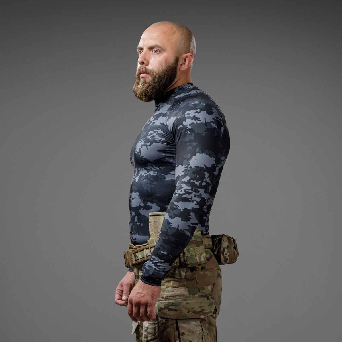 Рашгард тактический Raptor Rashguard Dark Multicam. Slim fit, полиэстер 9