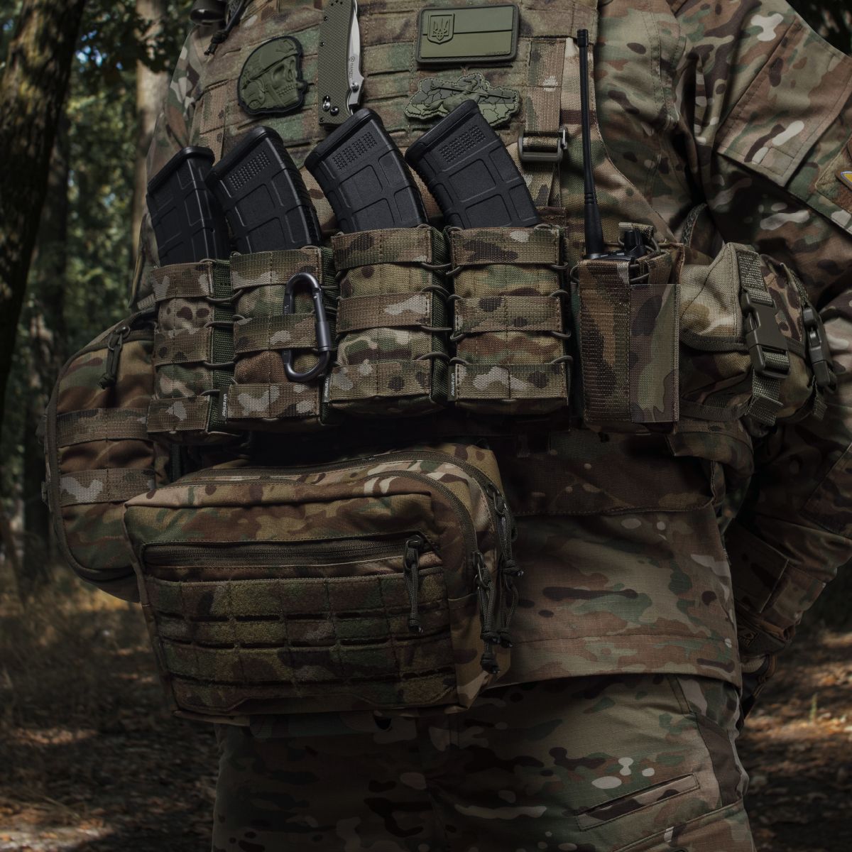 Комплект спорядження Vest Full (based on IBV) S\M без балістичного захисту. Мультикам 5