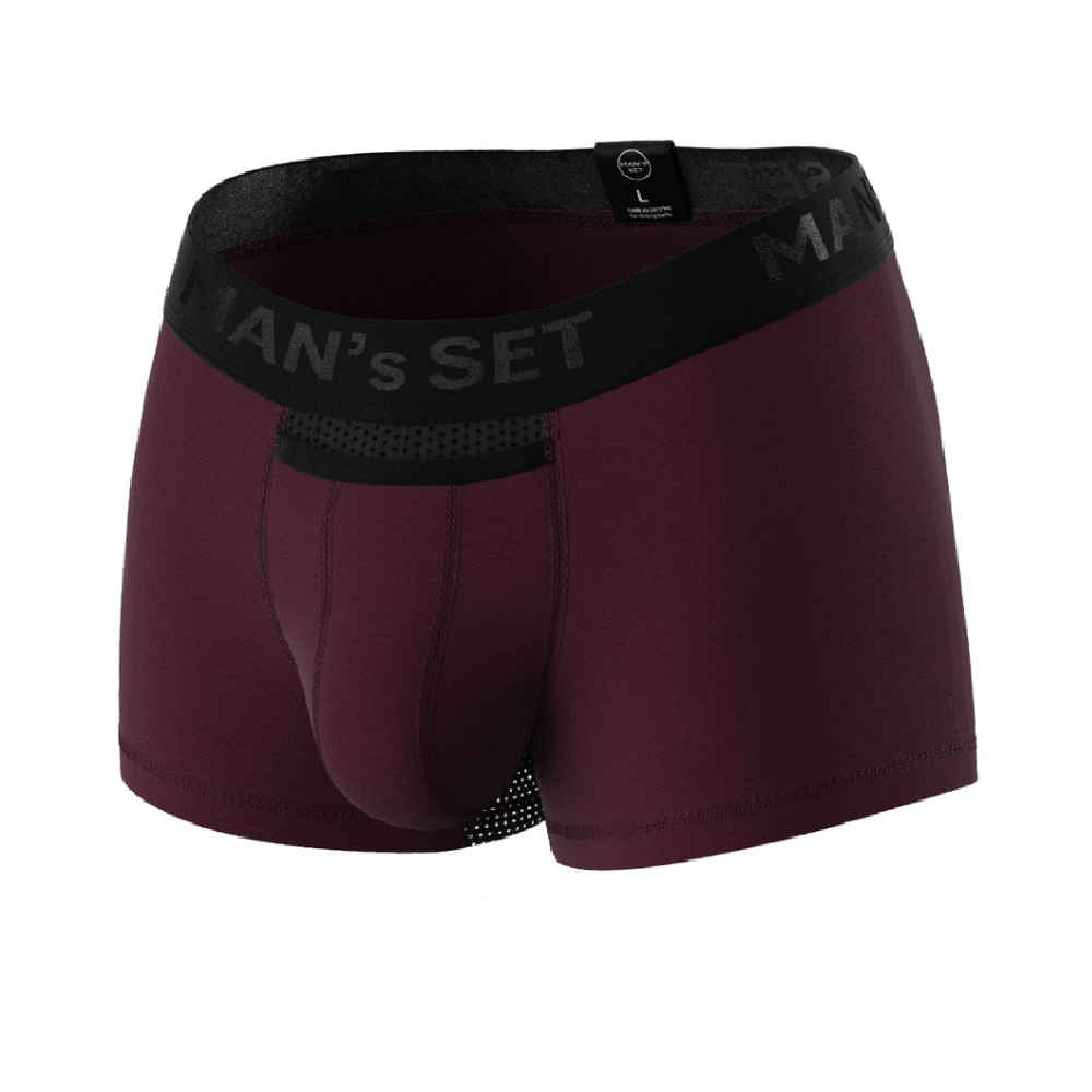Трусы мужские анатомические с сеткой Men's Set Anatomic Classic Light Black Series. Марсала