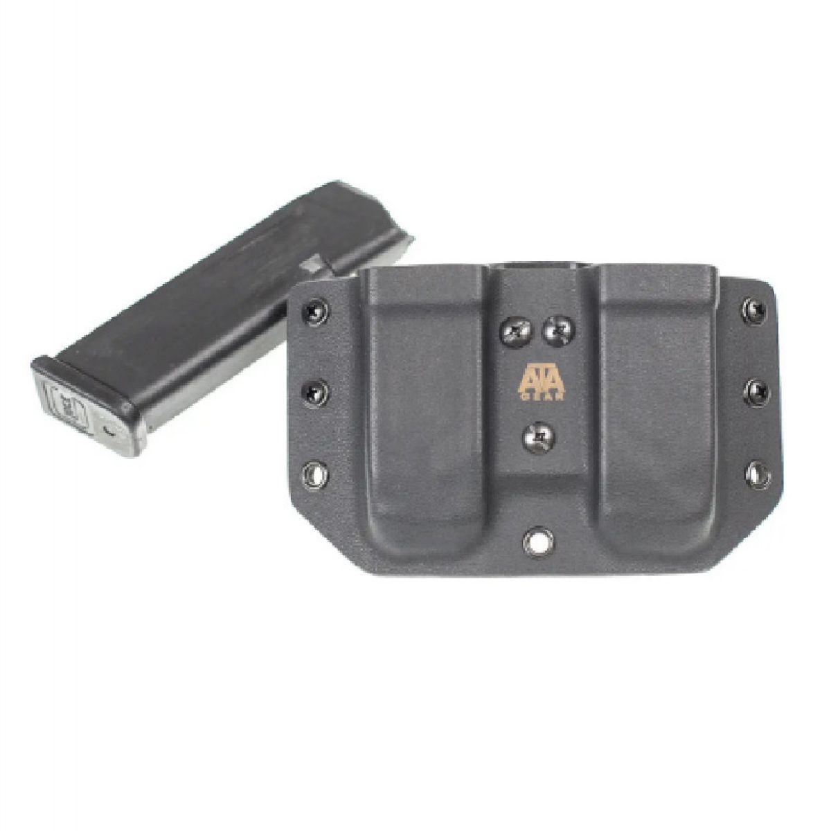 Подвійний паучер Ata-Gear Double pouch Ver. 1 для зброї Glock-17/22/47. Чорний 2