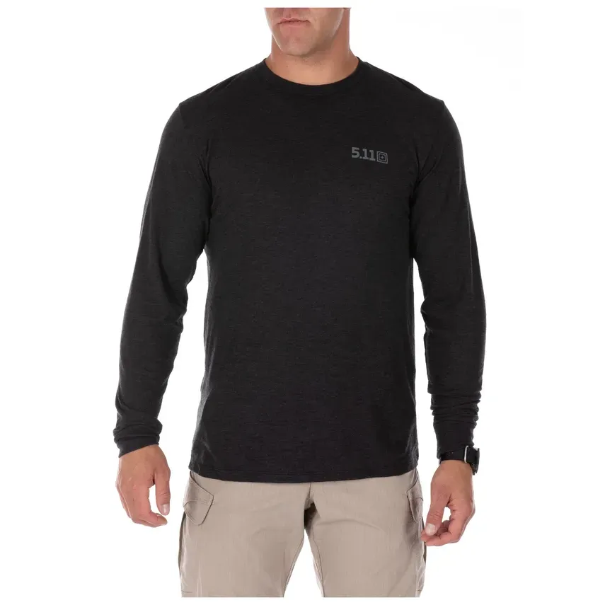 Кофта-лонгслів 5.11 Tactical Trublend Legacy Tee. Колір black heather