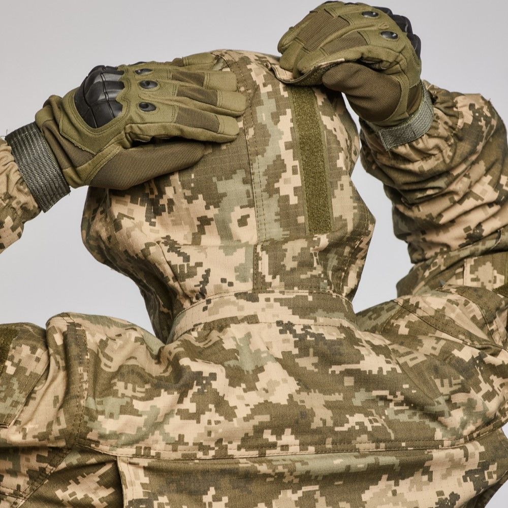 Военная куртка ВСУ с капюшоном без планки. Армированный Rip-Stop. Пиксель (мм-14). Размер S 4