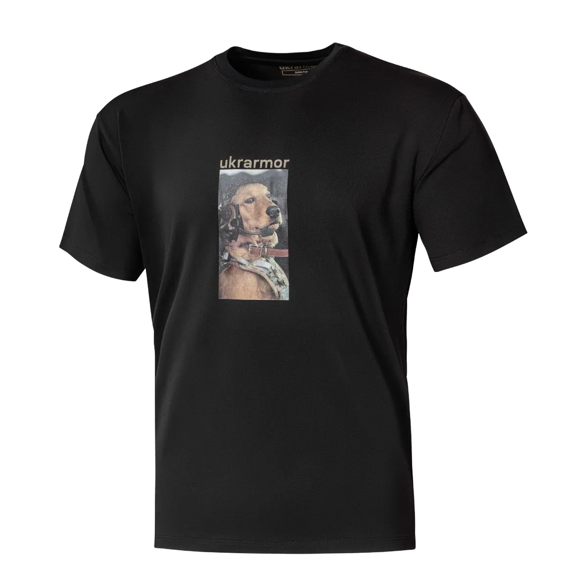 Футболка Basic Military T-Shirt. Battle Pup. Cotton/Elastane. Черный 2