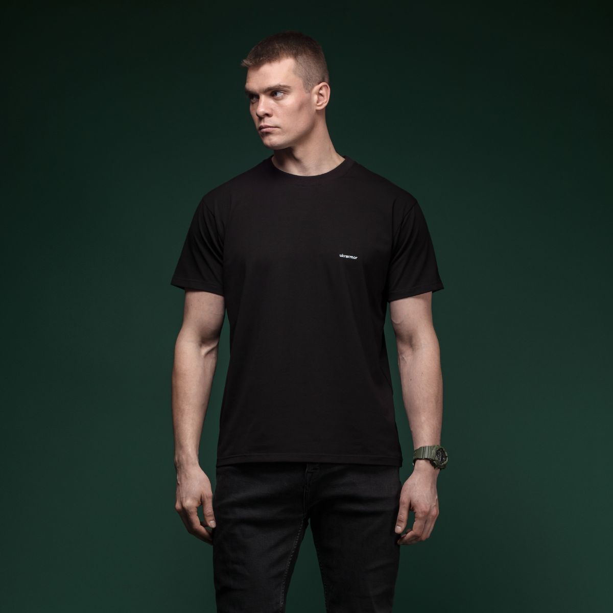 Футболка Basic Military T-shirt. Чорний. Розмір L 2