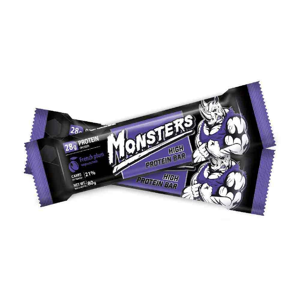 Батончик протеїновий Vale Monsters High Protein Bar зі смаком чорносливу, 80 г