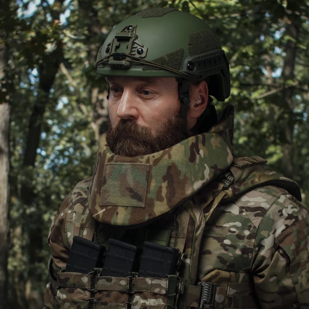Балістичний захист шиї Gen 1 (та верхньої частини спини) 1-го класу. Мультикам 4