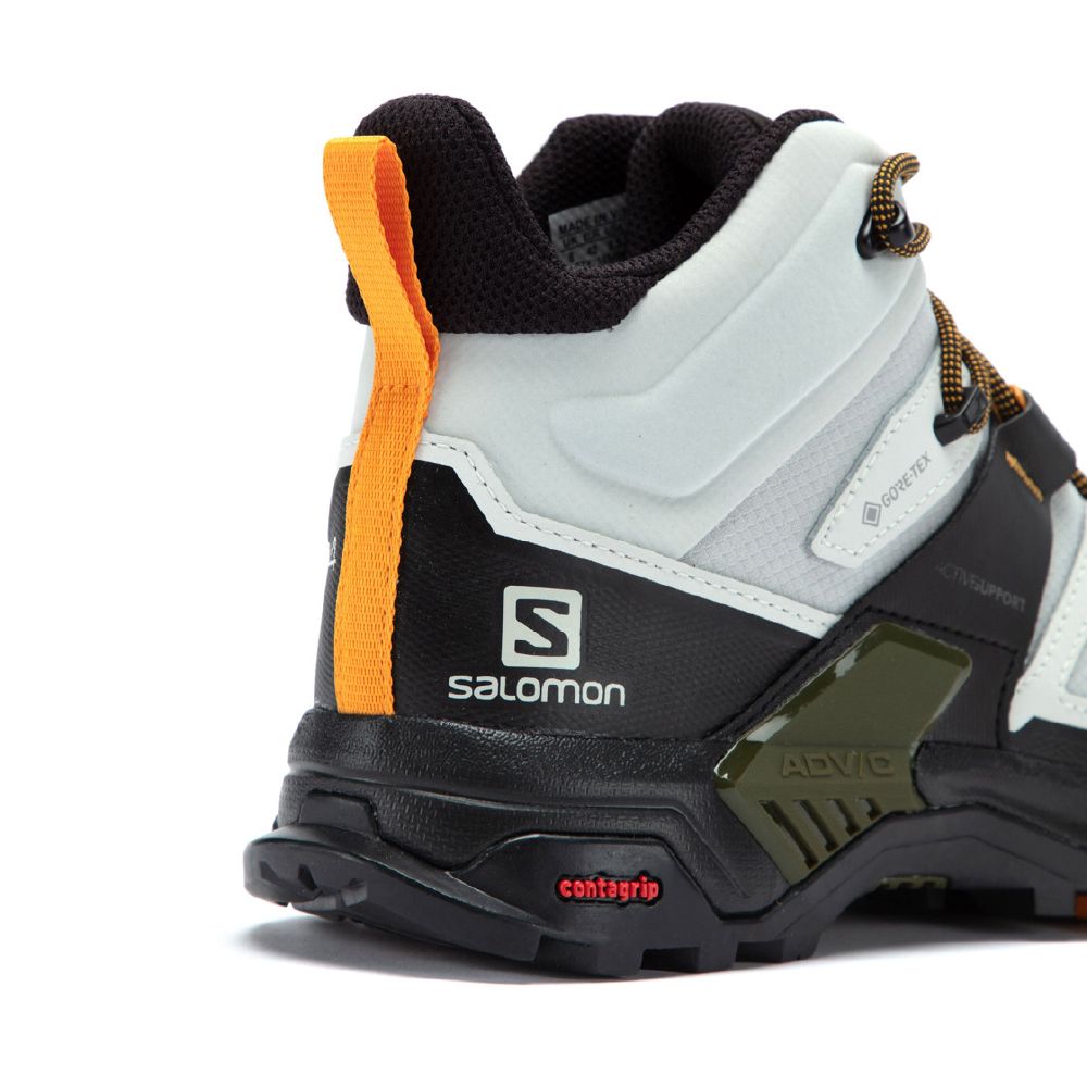 Треккинговая обувь Salomon X Ultra 4 MID Gore-Tex (водонепроницаемые). Lunar rock / Magnet. Размер 40 10