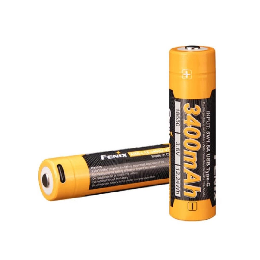 Акумулятор 18650 Fenix (3400 mAh) Type-C V3.0. Напруга 3.6 В