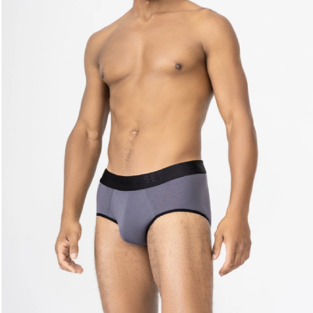 Трусы мужские брифы Men's Set Anatomic Briefs 2.0 Black Series Micromodal. Графит 4