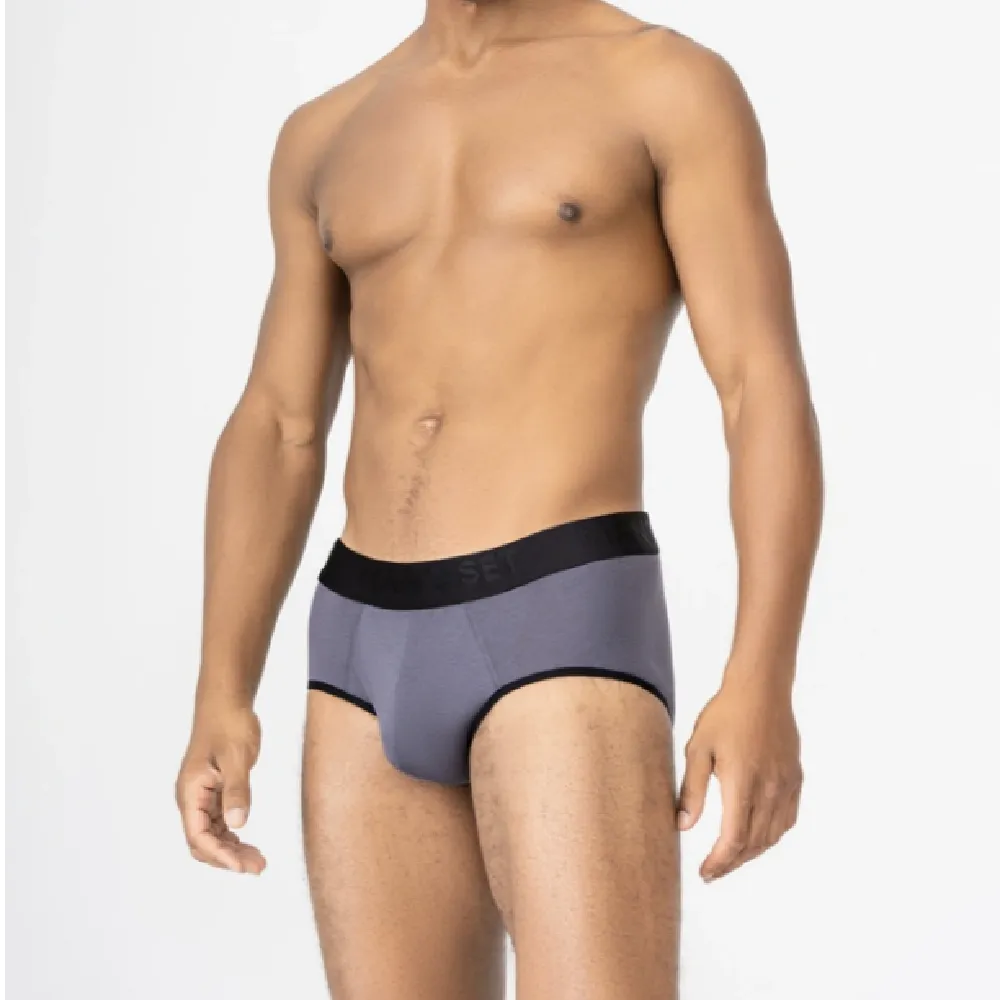 Труси чоловічі бріфи Men's Set Anatomic Briefs 2.0 Black Series Micromodal. Графіт 4