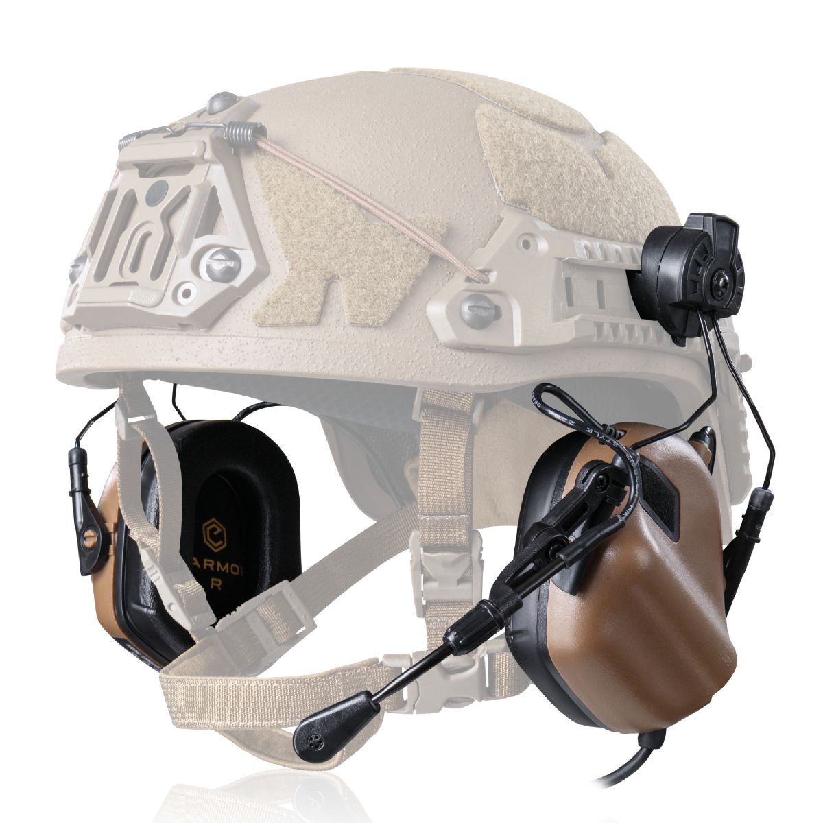 Активні навушники Earmor M32H MOD3 Helmet version. Койот