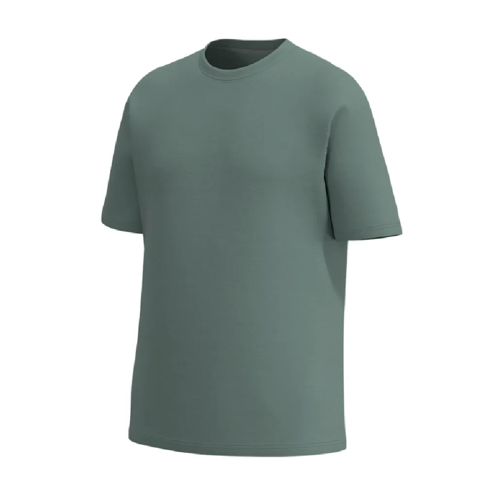 Футболка Men's Set Oversize Fit U-neck. Cotton. Сіро-зелений