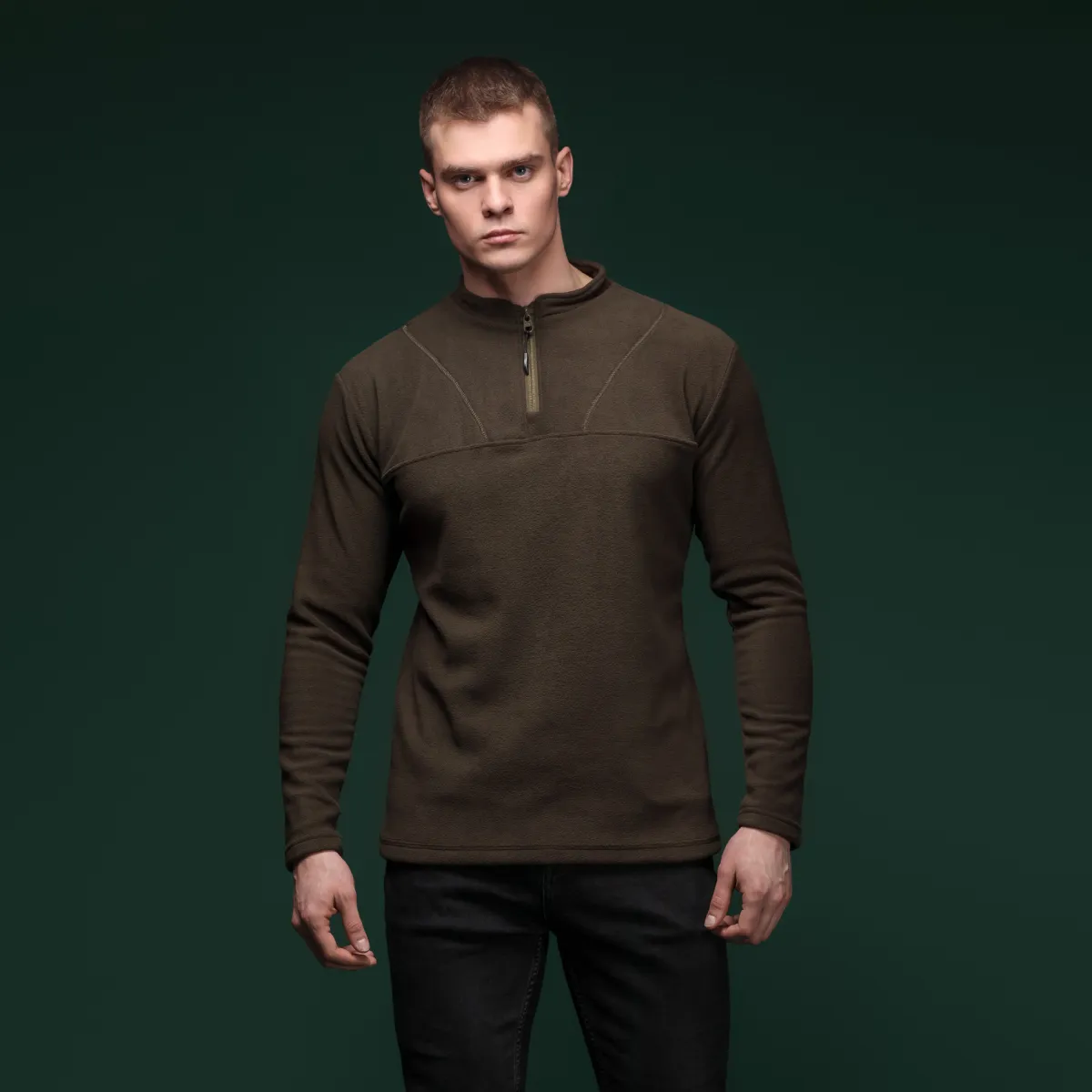Флісова тактична кофта Garrison Fleece Ranger Green. Temperature control, polyester 2