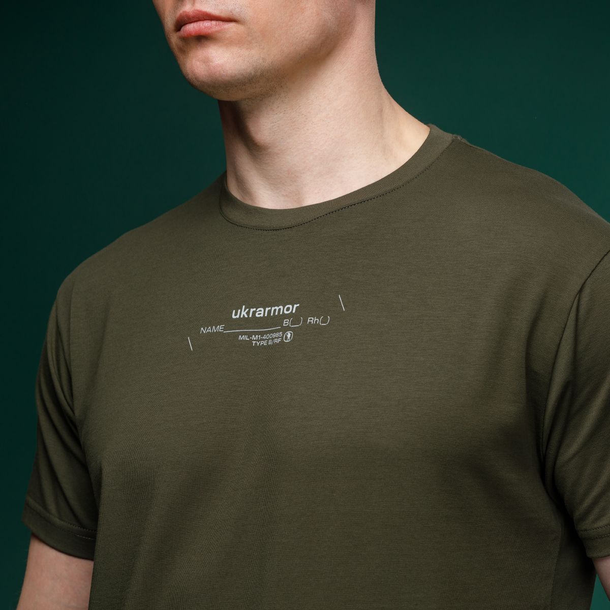 Футболка Basic Military T-Shirt з колекції NAME. Cottone/Elastane, олива 3