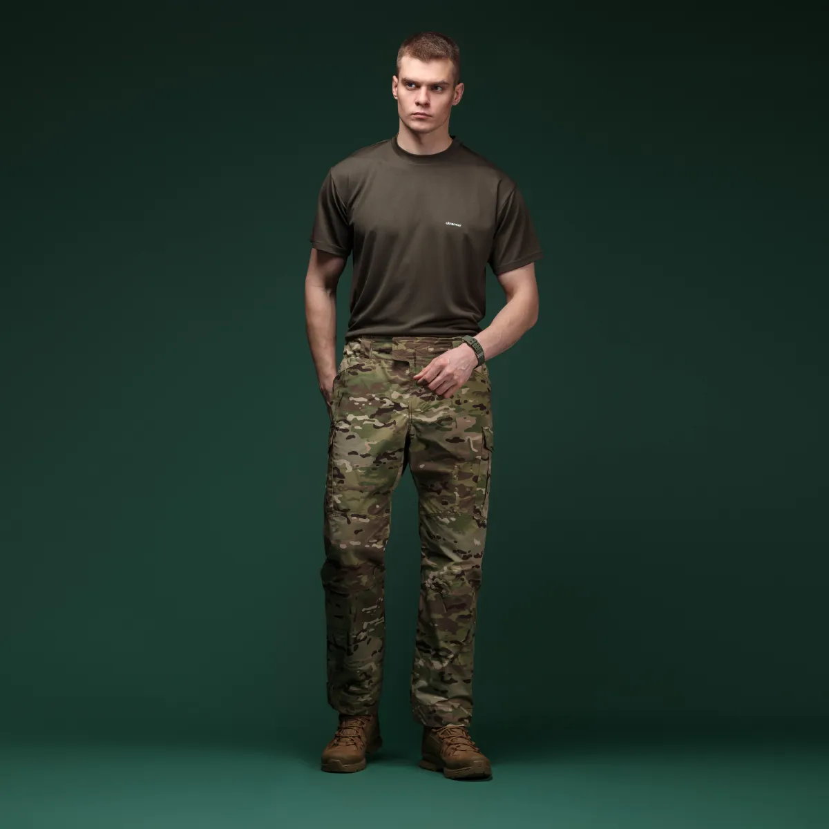 Футболка сітчаста AIR Coolmax. Легка та добре відводить вологу. Ranger green 5