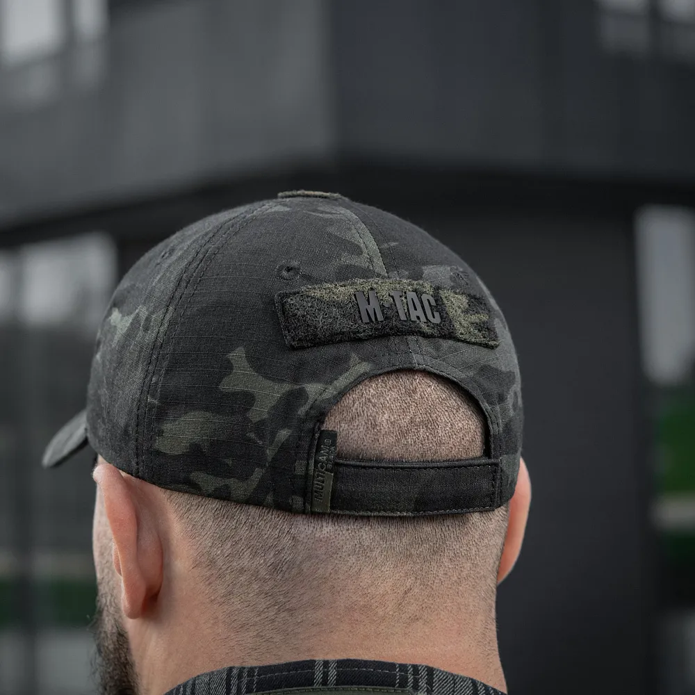 Кепка (бейсболка) тактическая M-Tac Elite NYCO Extreme. Черный мультикам 4