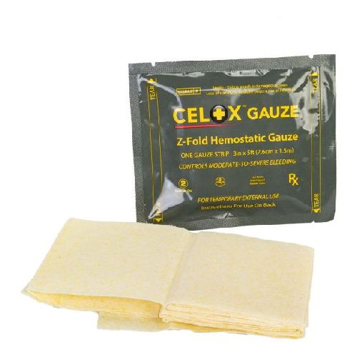 Марля-бинт гемостатическая кровоостанавливающая Z-Fold Celox Gauze, 7.6 см х 1.5 м 2