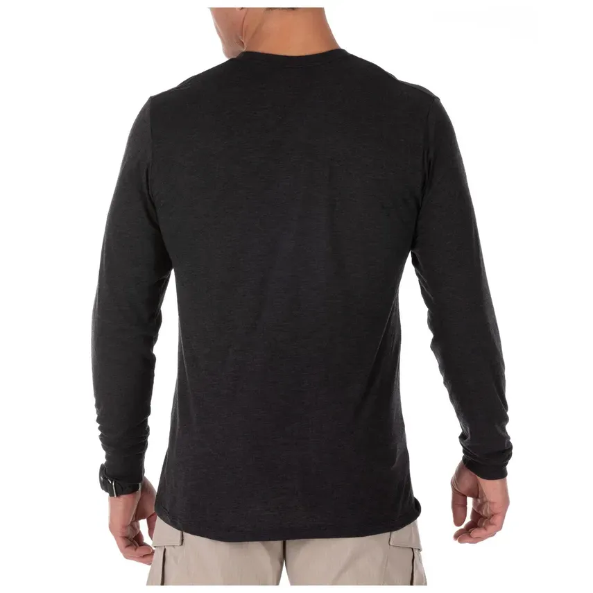 Кофта-лонгслів 5.11 Tactical Trublend Legacy Tee. Колір black heather 3