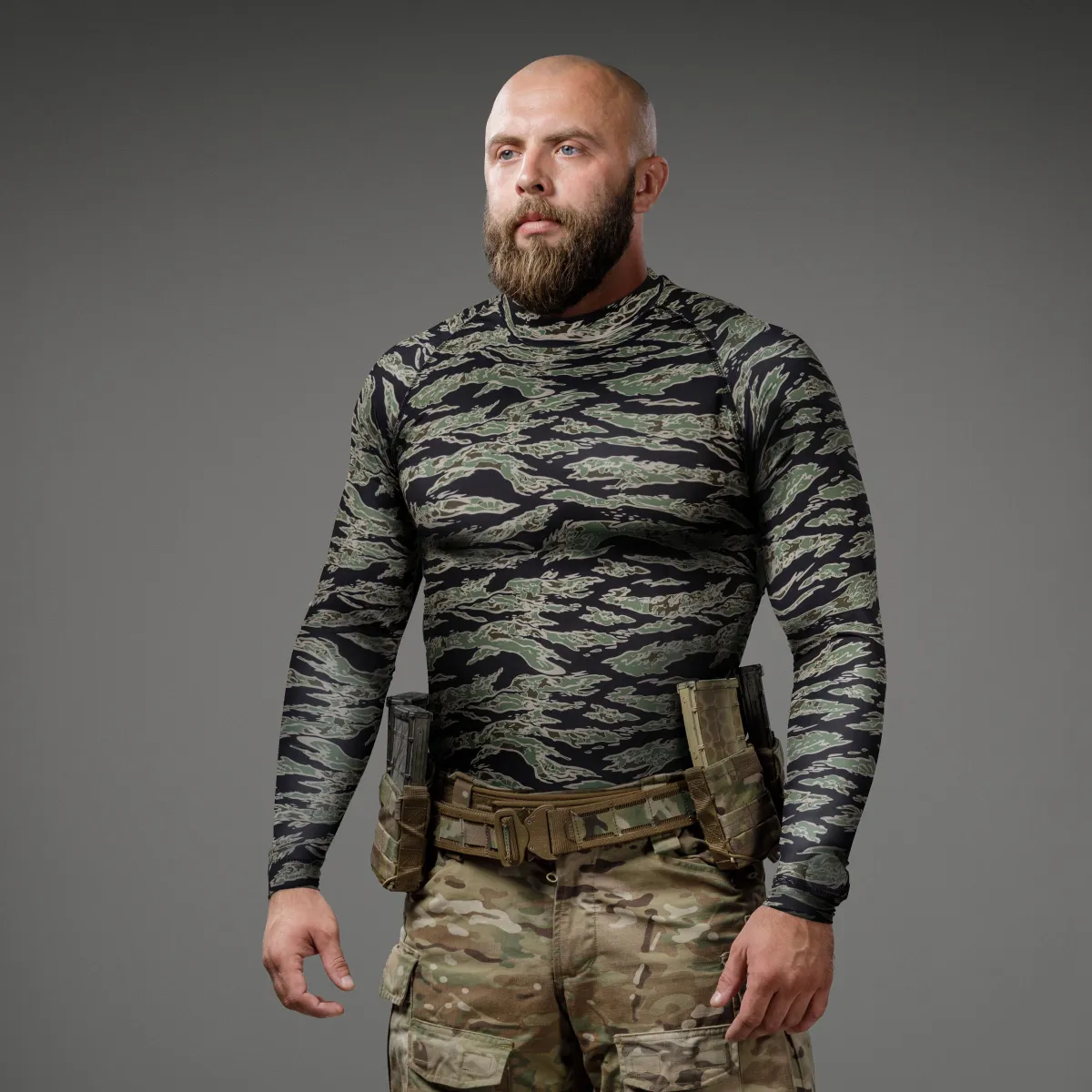 Рашгард тактичний Raptor Rashguard Tiger Stripes. Slim fit, polyester 2