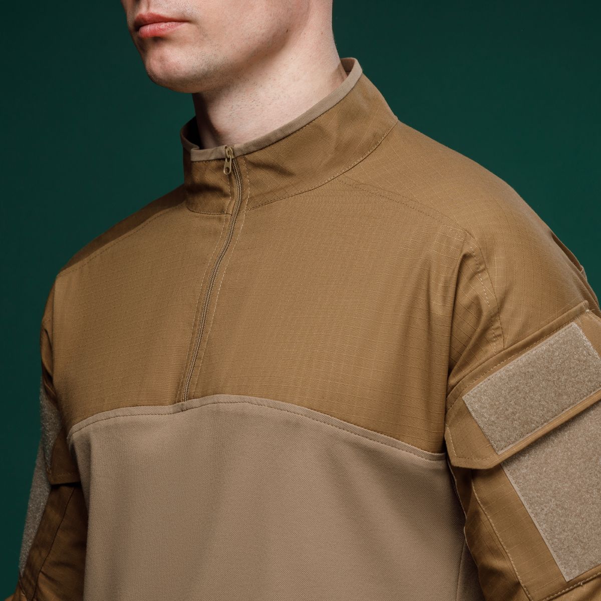 Тактична сорочка Core Combat Shirt, довгий рукав, комбіновані матеріали. Койот 3