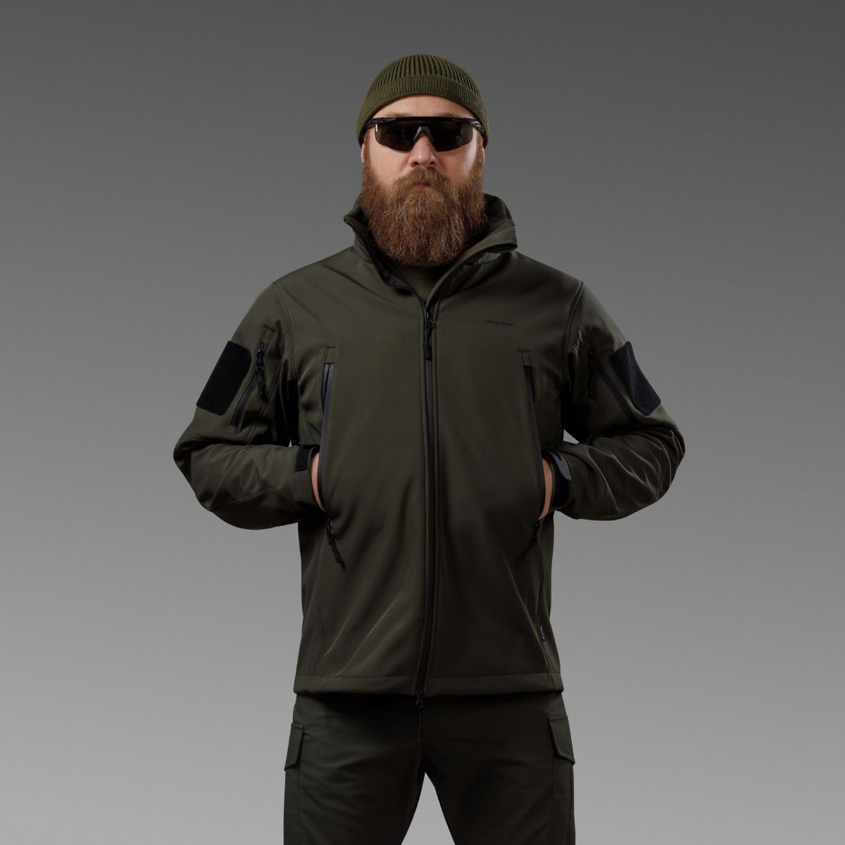 Комплект одягу Softshell Hawk Jacket & Pants. Захист від вітру та вологи. Олива 9