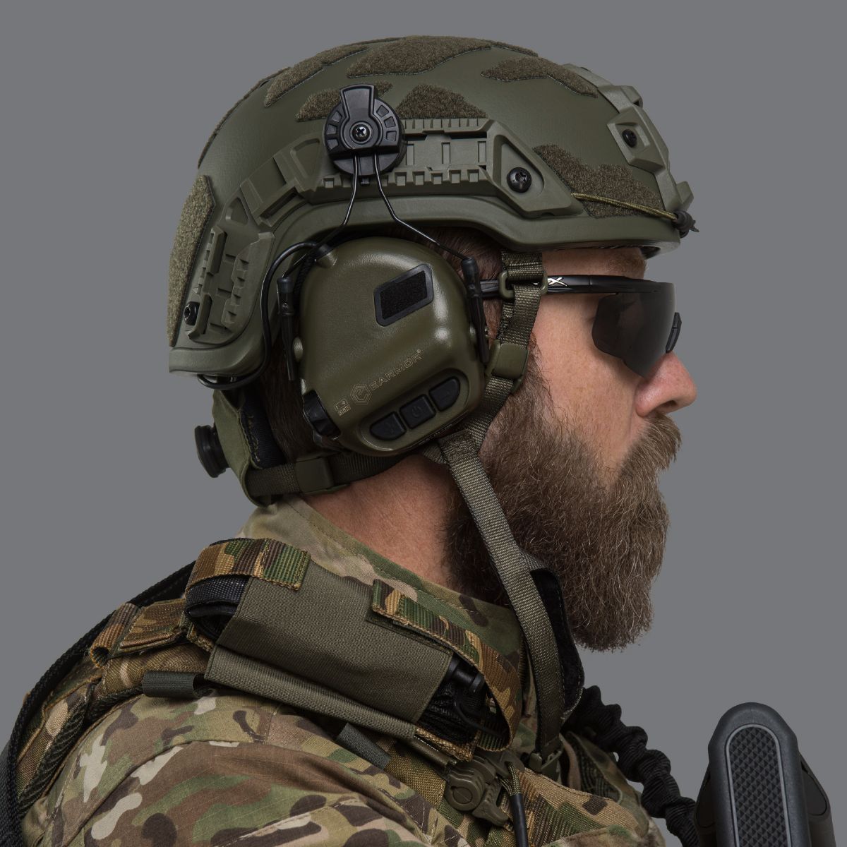 Активні навушники Earmor M31H Helmet version. Олива 4
