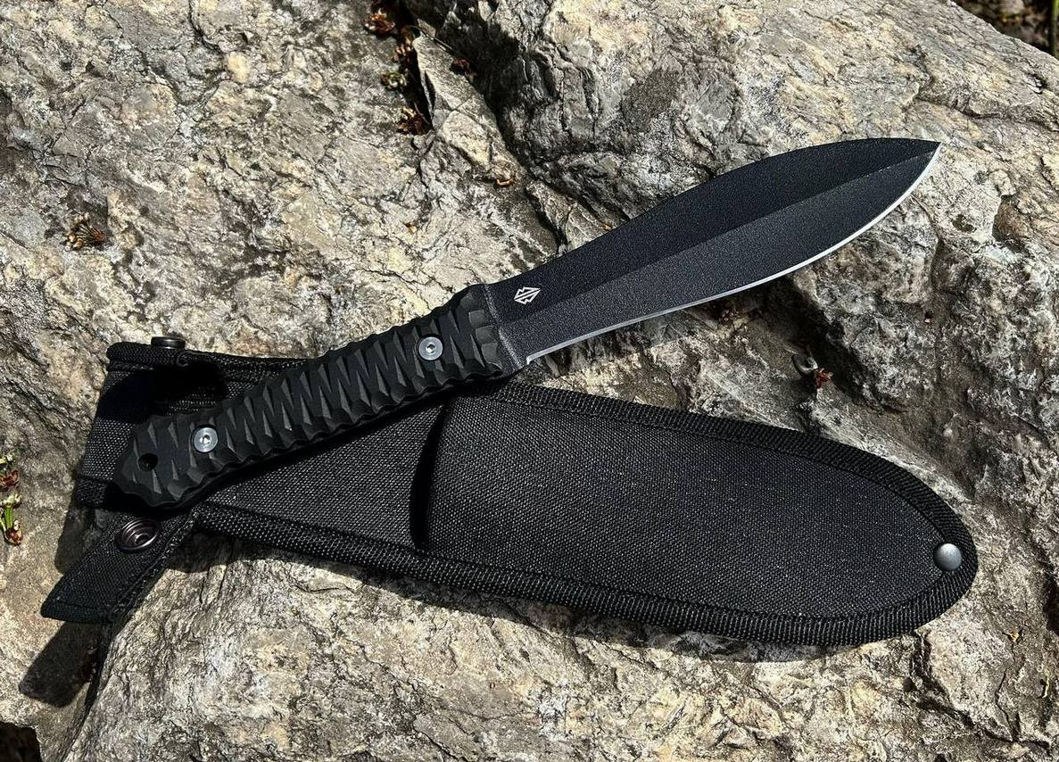 Тактический нож Киммериец Blade Brothers Knives с черным полимерным покрытием 6