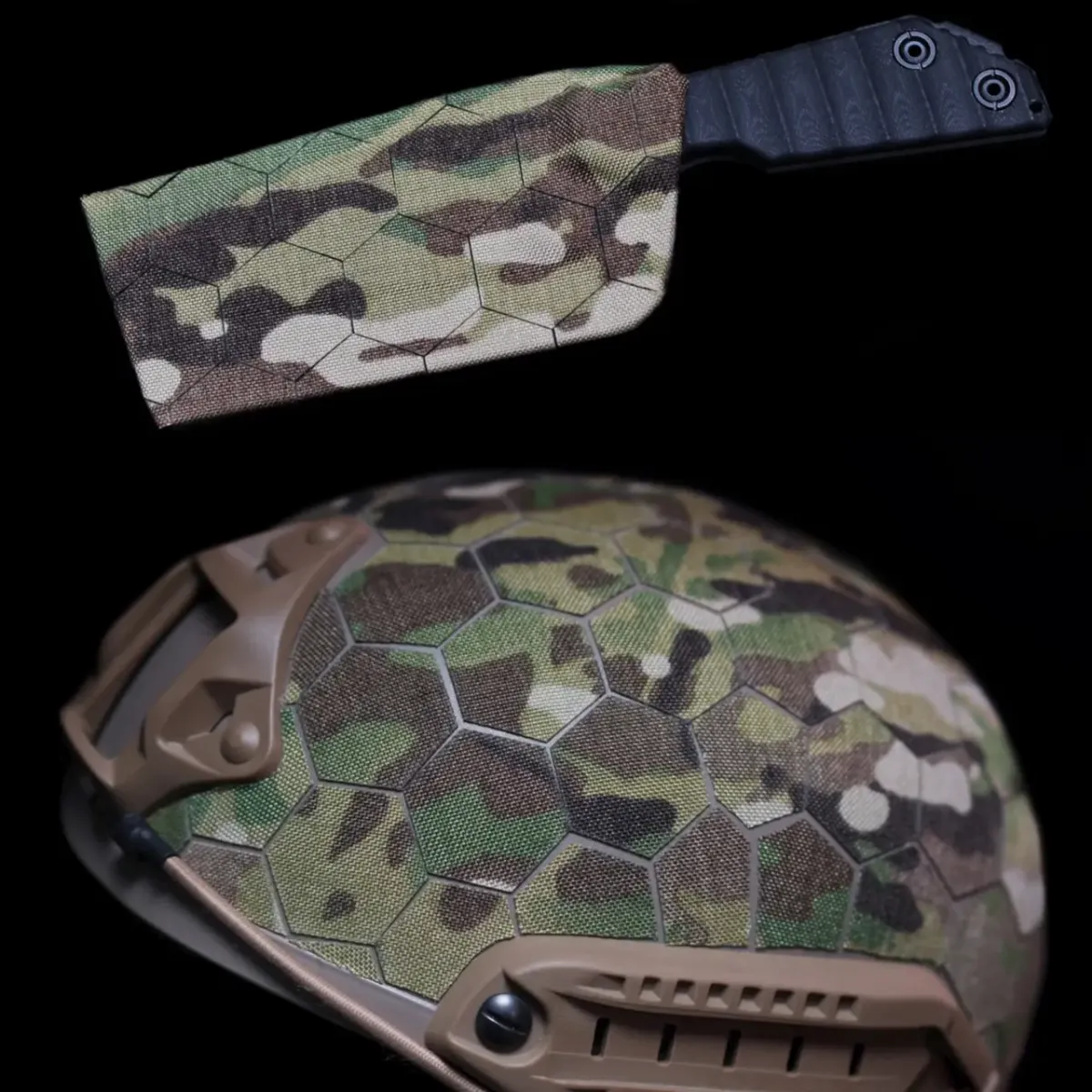 Наклейки камуфляжные Hexagon Malva, 24 х 28 см. Cordura 1000D. Мультикам 2