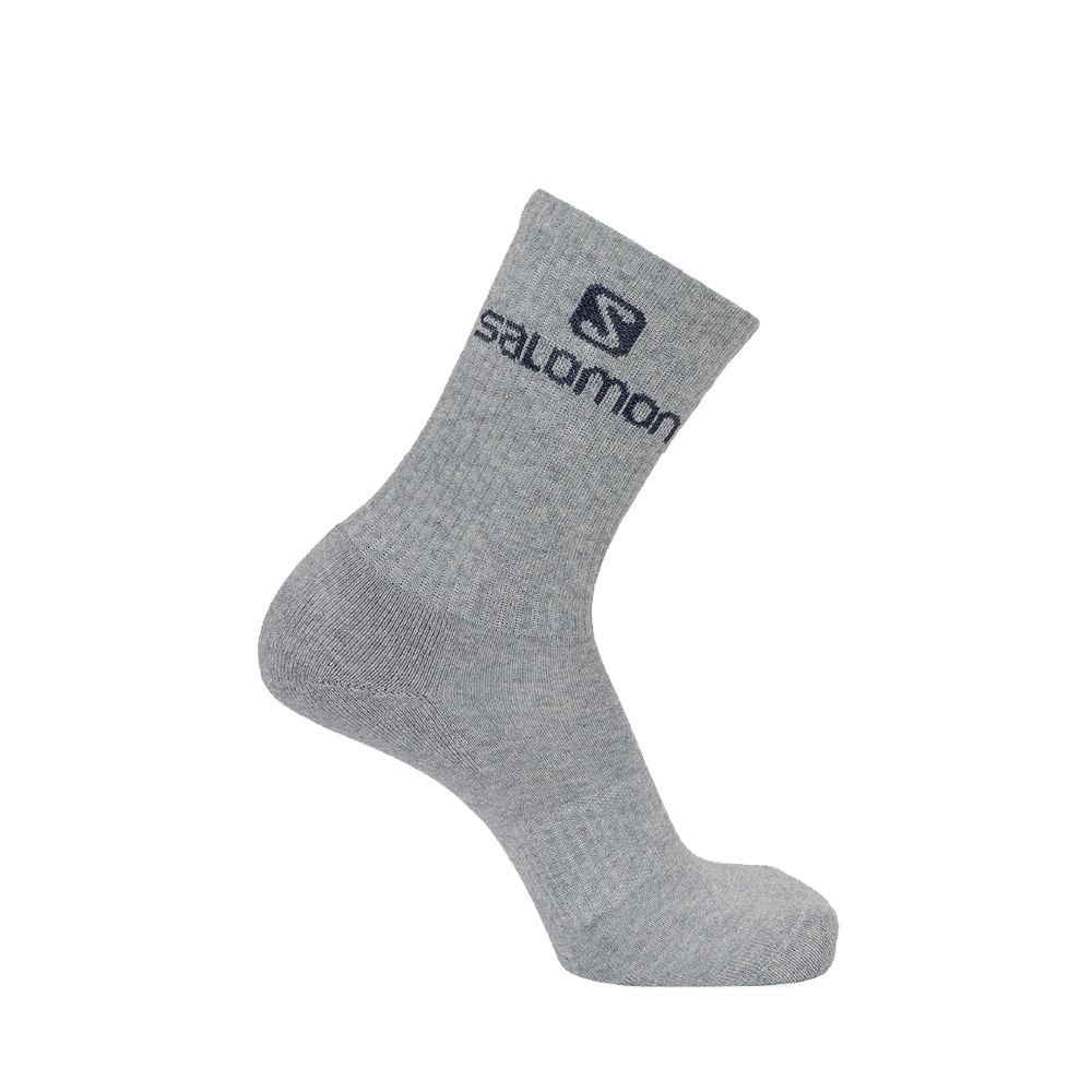 Комплект демісезонних шкарпеток Salomon Crew (3 шт.) чорний/білий/сірий. Розмір M 4