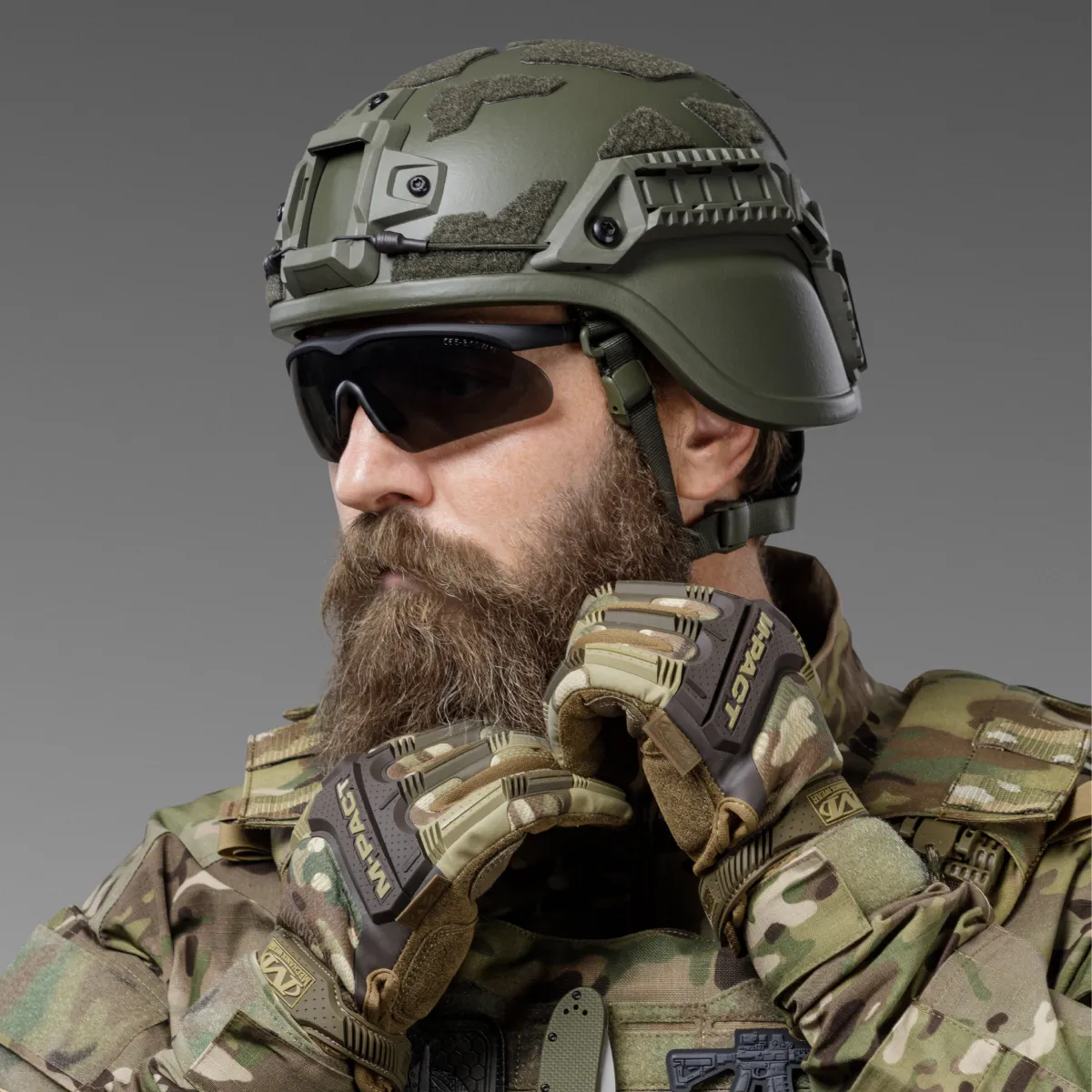 Келларовый шлем ARCH Helmet (ECH) MICH с увеличенной площадью защиты. Олива 3