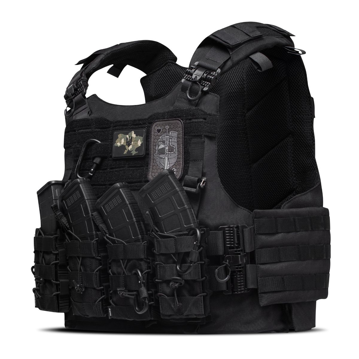 Бойовий бронежилет IBV-2 (Stanag 2920). Вага 4.3 кг. Збільшена площа захисту. Чорний. L/XL 16 Бойовий бронежилет IBV-2 (Stanag 2920). Вага 4.3 кг. Збільшена площа захисту. Чорний. L/XL 16