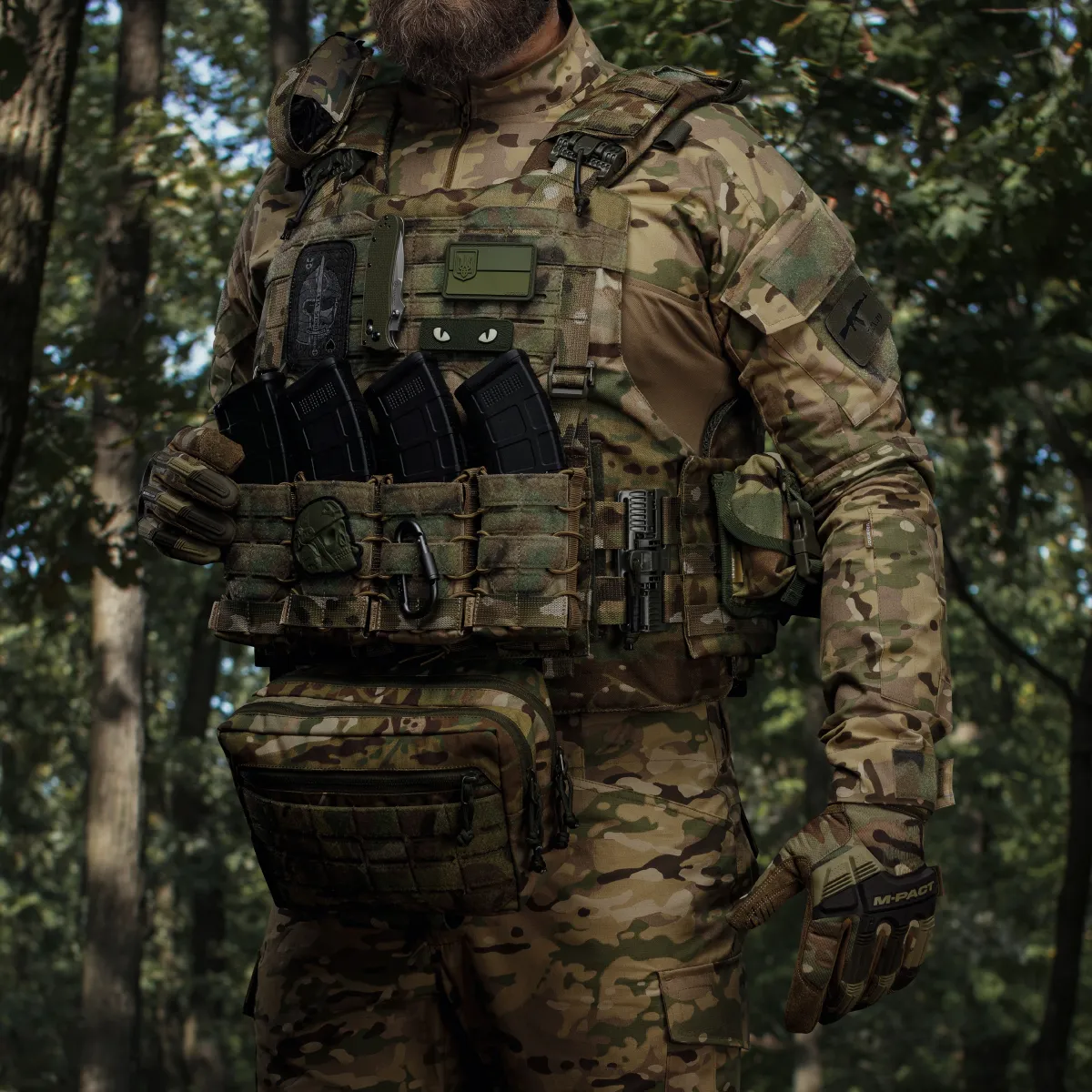 Сумка-напашник PRO 1-го класу захисту. Розмір XL (19х26 см). Матеріал Cordura 1000. Мультикам 6