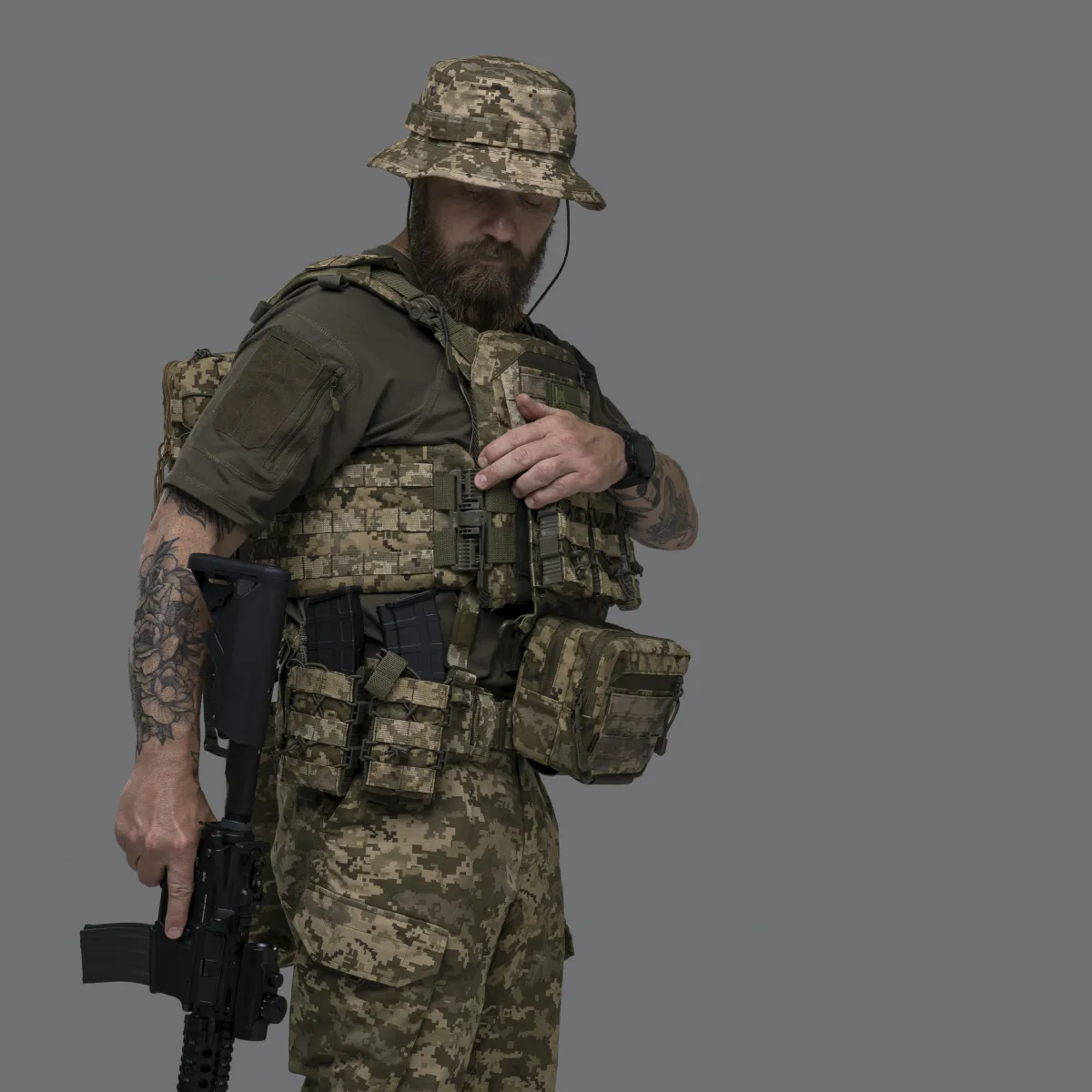 Капелюх тактичний Combat Hat (TDU ripstop). Колір Піксель (мм-14) 9