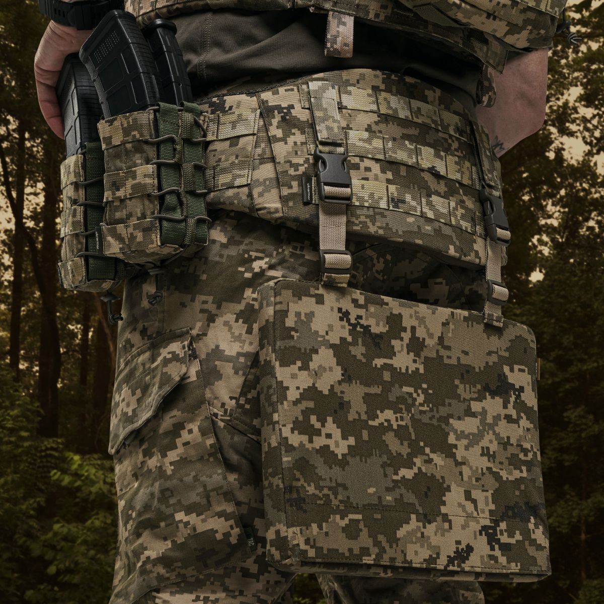 Килимок для сидіння тактичний 1-го класу захисту. Cordura 500D. Піксель (мм-14) 4