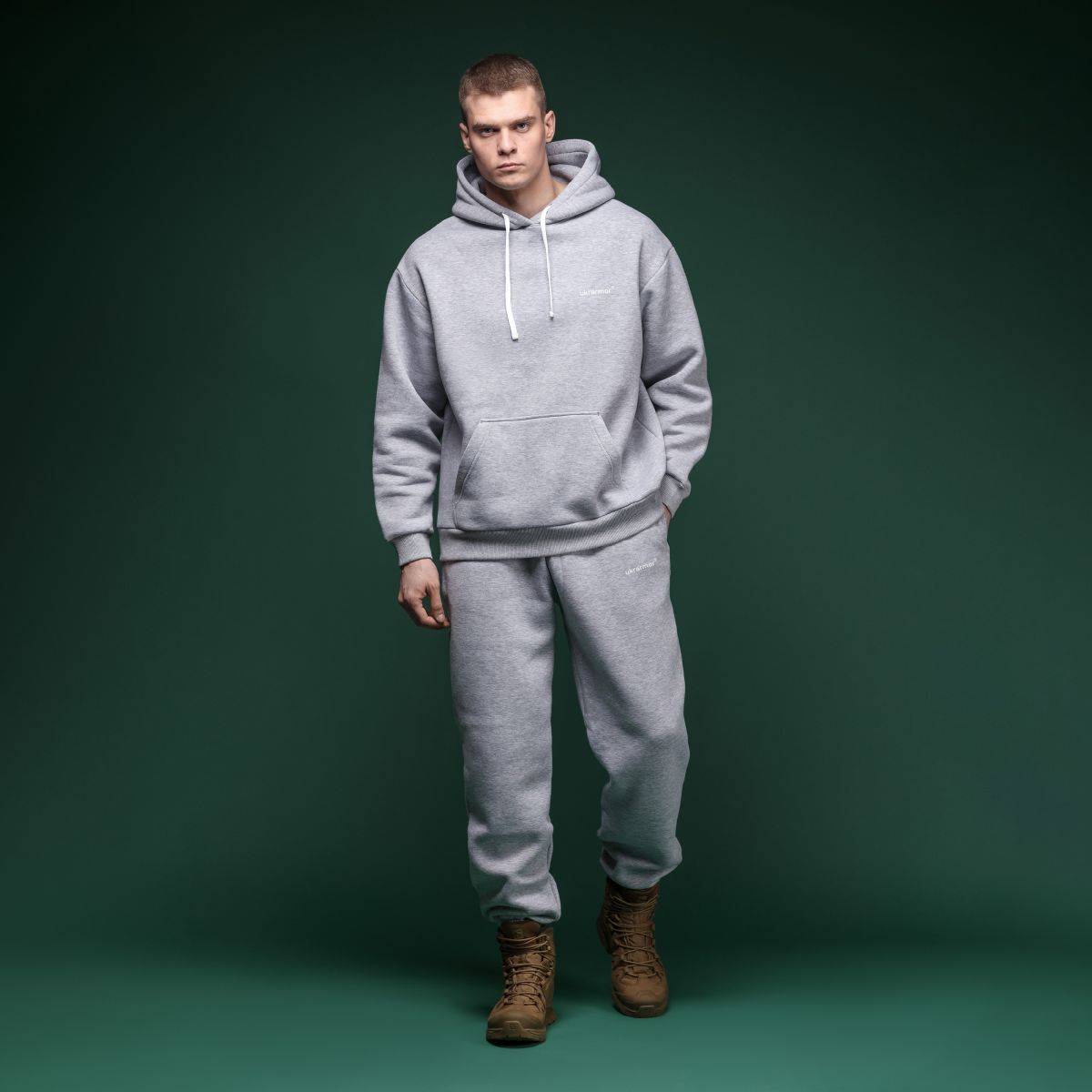 Спортивный костюм Ukrarmor Rush Hood&Pants однотонный спортивный костюм Ukrarmor. Серый 2