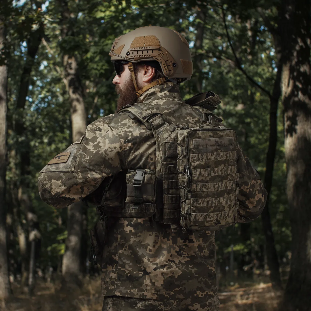 Тактичний рюкзак на 10 л. Кріплення Molle. Cordura 1000D. Піксель (мм-14) 3