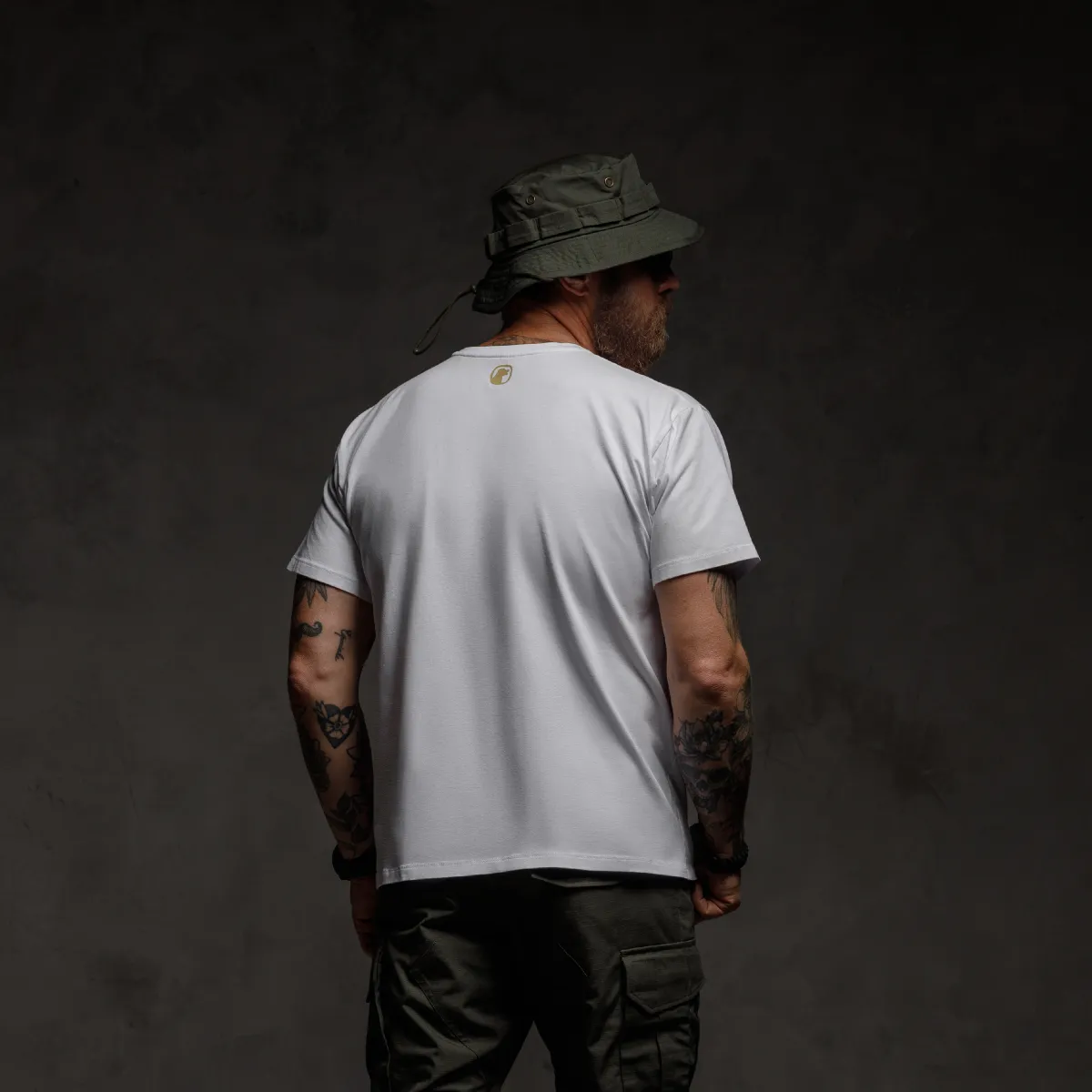 Футболка Basic Military T-Shirt. Battle Pup. Cotton/Elastane. Белый 4