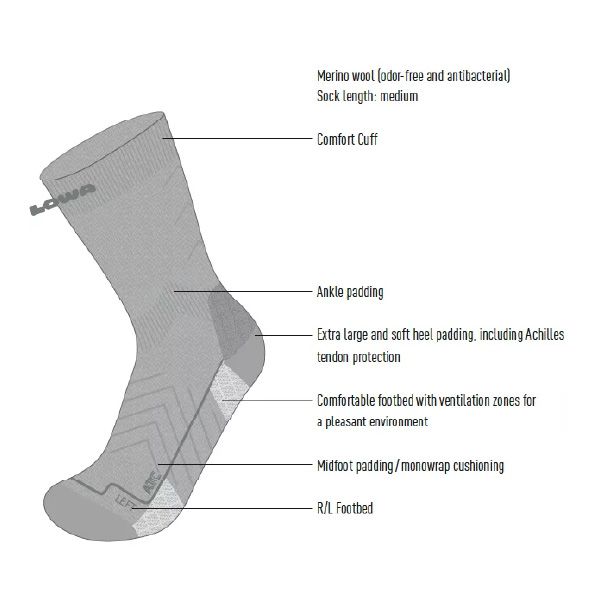 Шкарпетки зимові трекінгові Lowa Winter Pro. Койот. Розмір 43-44. 5