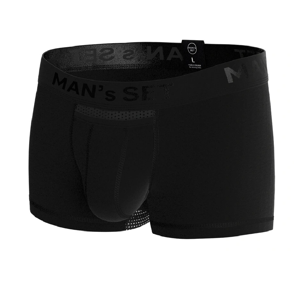 Трусы мужские анатомические с сеткой Men's Set Anatomic Classic Light Black Series. Черный