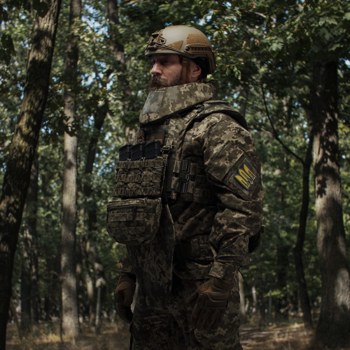 Сумка-напашник стандартна 1-го класу захисту. Матеріал Cordura 500D. Піксель (мм-14) 4