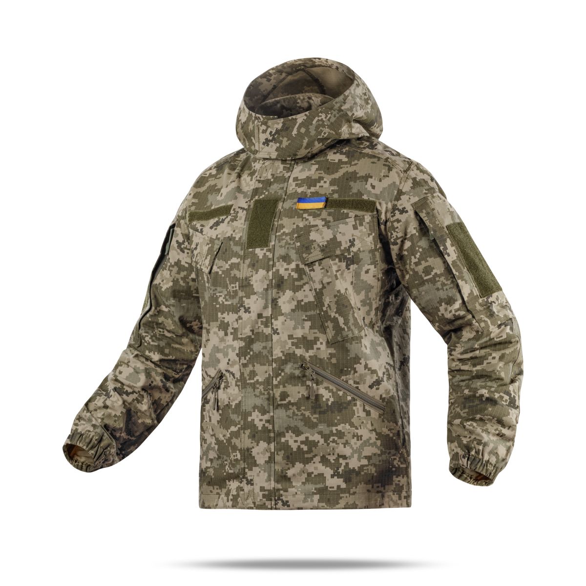 Военная куртка ВСУ с капюшоном. Армированный Rip-Stop. Пиксель (мм-14). Размер S