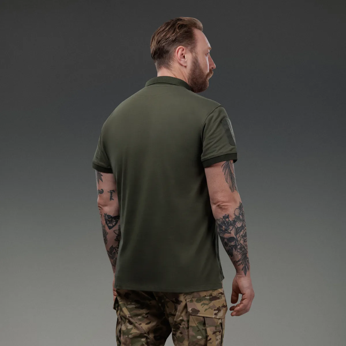 Футболка-поло тактична Ukrarmor Polo Reflex. Cotton. Колір Хакі 3