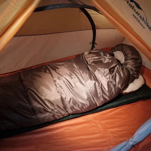 Спальний мішок Naturehike U350S (від -2°C до -13°C). Правий. Колір Коричневий 6
