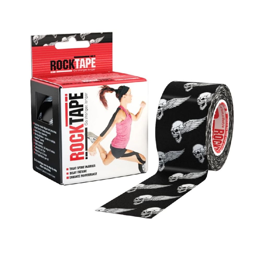Кінезіо тейп RockTape Design. Еластична стрічка 5 см х 5 м. Black Skull Кінезіо тейп RockTape Design. Еластична стрічка 5 см х 5 м. Black Skull